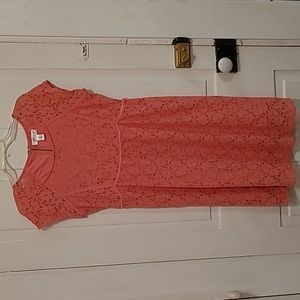 🤰 Motherhood Salmon Lace Dress 🤰